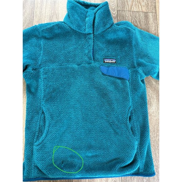 PATAGONIA WOMENS RE-TOOL SNAP-T FLEECE PULLOVER BLUE TEAL SIZE SMALL POLARTEC - - Picture 2 of 9